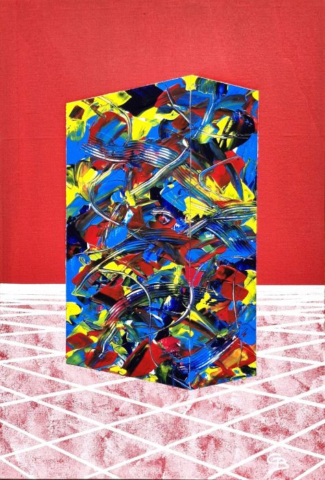 Kubus rot (26 x 38 cm)